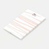 Modern Monogram Blush Pink Lines Abstracte kunst Post-it® Notes (Schuin)
