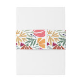 Modern Monogram Boho Retro Chic Bloemen Bruiloft Uitnodigingen Wikkel (Achterkant Voorbeeld)