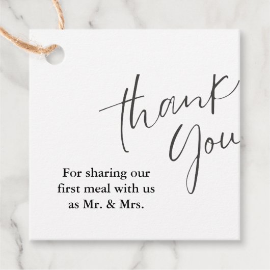 Modern Monogram Bruiloft Dank u Vrijgezellenfeest Bedankjes Labels (Voorkant)