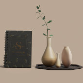 Modern Monogram Business Black - Gold