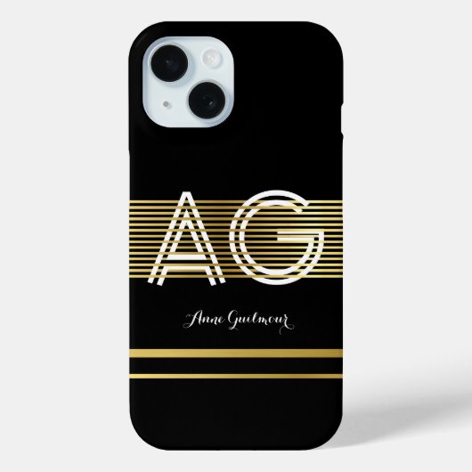 modern monogram Case-Mate iPhone case (Achterkant)