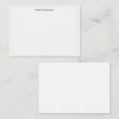 Modern Monogram Classic Black Personal Stationery  Notitiekaartje (Voorkant / Achterkant)