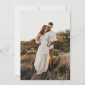 Modern Monogram Custom Foto Repetitie Diner Kaart (Achterkant)