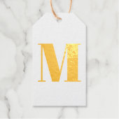 Modern monogram custom initiaal letter elegant cadeaulabels (Voorkant)