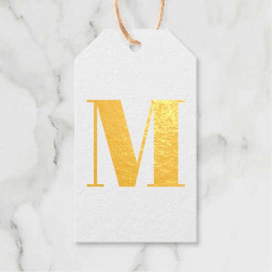 Modern monogram custom initiaal letter elegant cadeaulabels (Voorkant)