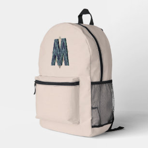 Modern Monogram Eenvoudig minimalistisch Bedrukte Rugzak