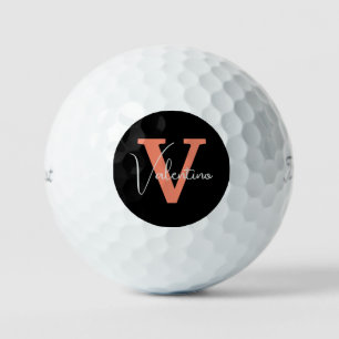 Modern monogram eenvoudige klassieker golfballen