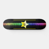 Modern Monogram Electrifying Skateboard met ster (Horizontaal)