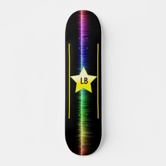 Modern Monogram Electrifying Skateboard met ster (Voorkant)