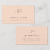 Modern Monogram Elegant Design Trendy Plain Luxury Visitekaartje (Voorkant / Achterkant)