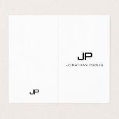 Modern Monogram Elegant Eenvoudig Professioneel Visitekaartjes (Buitenkant ongevouwen)