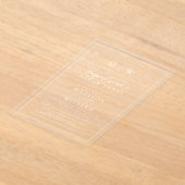 Modern Monogram Elopement Wedding Acryl Uitnodigingen (Laagn)