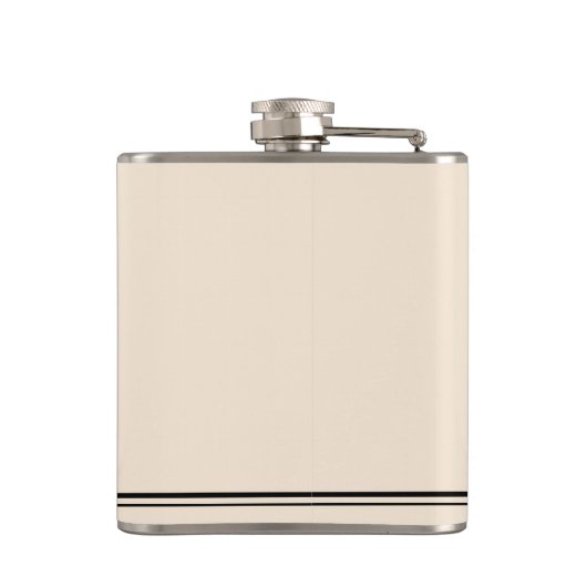 Modern Monogram en Naam Man Heupfles (Achterkant)