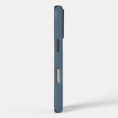 Modern Monogram | Étui pour iPhone 16 à rayure ble (Verso / Droite)