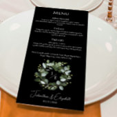 Modern monogram eucalyptuskrans | Black Menu