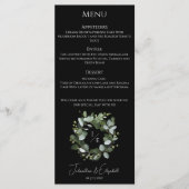 Modern monogram eucalyptuskrans | Black Menu (Voorkant)