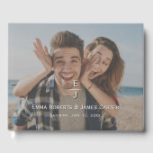 Modern Monogram Foto Gastboek Gastenboek (Voorkant)