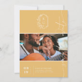 Modern Monogram | Foto Save the Date (Voorkant)