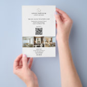 Modern Monogram Foto Wit Professioneel Bedrijf Flyer (Hand)