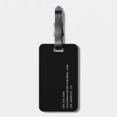 Modern Monogram Fotocollage Bagagelabel (Achterkant verticaal)