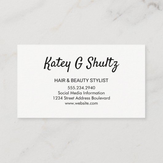 Modern monogram Geometric Floral Pattern Visitekaartje (Achterkant)