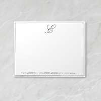 Modern monogram, gepersonaliseerd Notitieblok