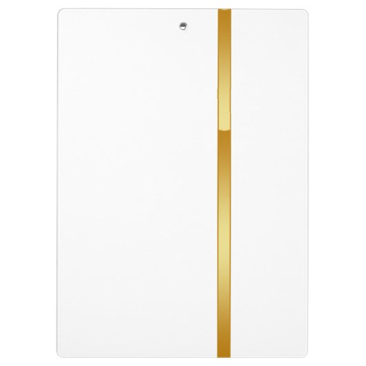 Modern Monogram Gepersonaliseerd Wit en Goud Klembord (Achterkant)