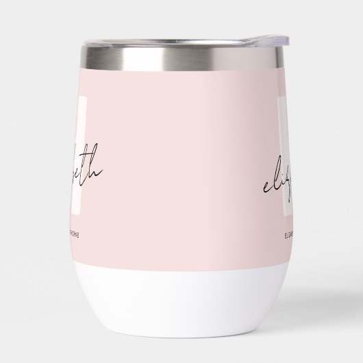 Modern Monogram Girly Script Blush Pink Bridesmaid (Links)