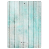 Modern Monogram Gold Pattern Blue  Hood Klembord (Achterkant)