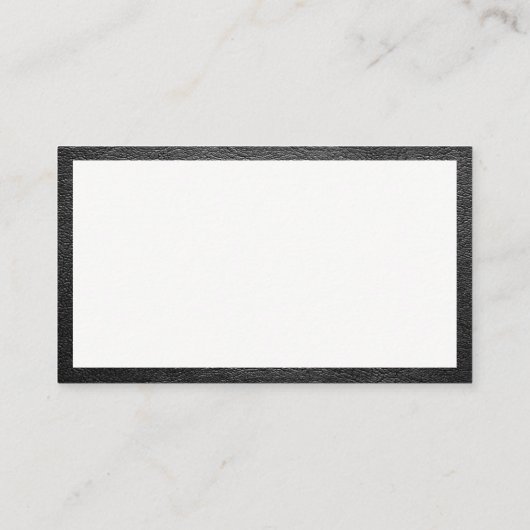 Modern Monogram | Goud en leder Visitekaartje (Achterkant)