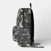 Modern Monogram Grijs Camouflage Camo Patroon Bedrukte Rugzak (Rechts)