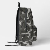 Modern Monogram Grijs Camouflage Camo Patroon Bedrukte Rugzak (Links)
