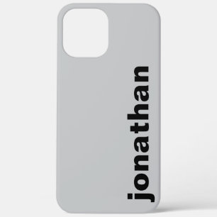 Modern Monogram Grijs iPhone 12 Pro Max Hoesje