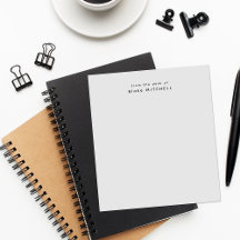Modern Monogram Grijs From The Desk of Briefpapier