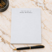 Modern Monogram Grijs From The Desk of Briefpapier