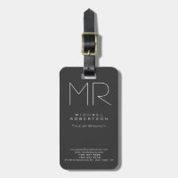 Modern Monogram Grijs Wit Minimalist