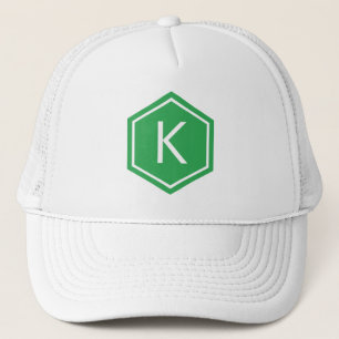 Modern Monogram Groen Trucker Pet