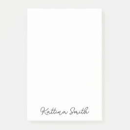Modern Monogram Handgeschreven Script Ontwerp Post-it® Notes