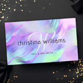 Modern monogram holografisch visitekaartje