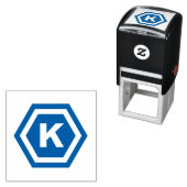 Modern Monogram in zeshoeken Zelfinktende Stempel (In situ)