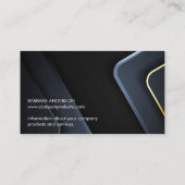 Modern Monogram | Industriële metallische achtergr Visitekaartje (Achterkant)