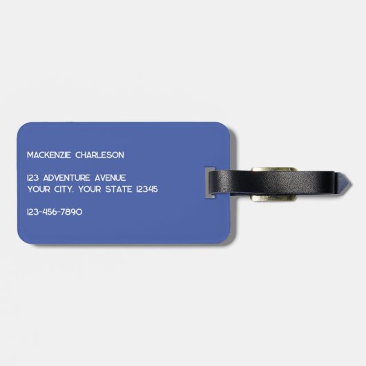 Modern Monogram Initiaal Bagagelabel (Achterkant horizontaal)