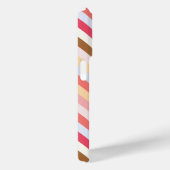 Modern Monogram Initiaal Diagonaal Snoep Streep Case-Mate iPhone Case (Achterkant / Rechts)