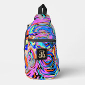 Modern Monogram Initiaal Elegant Stijlvol Sling Bag (Voorkant)