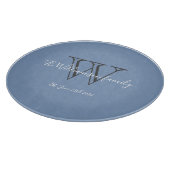 Modern Monogram Initiaal + Familienaam Chic Snijplank (Hoek)