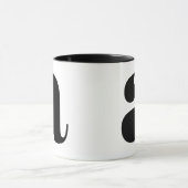 Modern Monogram Initiaal Letter Black and White A Mok (Midden)