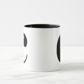 Modern Monogram Initiaal Letter C Black en White Mok (Midden)