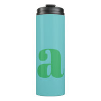 Modern Monogram Initiaal Letter in Blue en Green