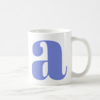 Modern Monogram Initiaal Letter in Periwinkle