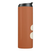 Modern Monogram Initiaal Letter in Rust en Cream Thermosbeker (Gedraaid links)